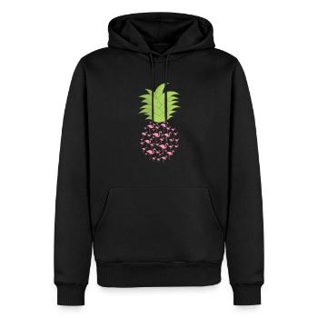 Flamingo Pink Vogel Zoo Sommer Urlaub Geschenk - Männer Premium Bio Hoodie - Schwarz - Vorne - Nico (187cm)