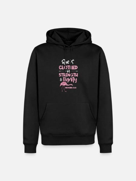 Flamingo - Men’s Premium Organic Hoodie - black