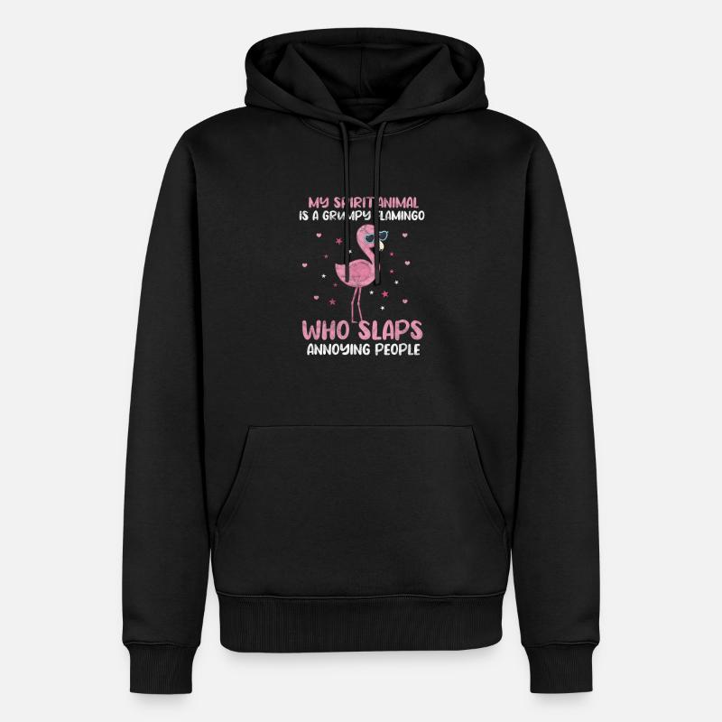 Flamant - Sweat à capuche Premium bio Homme - noir