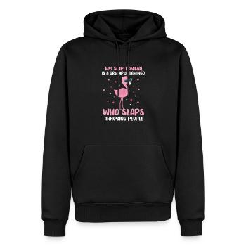 Flamingo Pink Vogel Zoo Sommer Urlaub Geschenk - Männer Premium Bio Hoodie - Schwarz - Vorne - Nico (187cm)