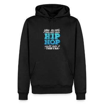 Hip-hop - Sweat à capuche Premium bio Homme - noir - Devant - Nico (187cm)
