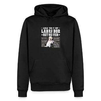 Labrador Dog Dogs Dog Breed Cadeau - Sweat à capuche Premium bio Homme - noir - Devant - Nico (187cm)