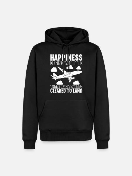 Pilot Flugzeug - Männer Premium Bio Hoodie - Schwarz