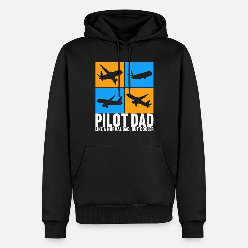 Pilote d’avion - Sweat à capuche Premium bio Homme - noir