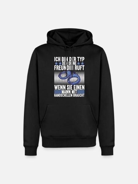 Polizei Polizist - Männer Premium Bio Hoodie - Schwarz