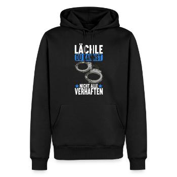 Polizei Polizist - Männer Premium Bio Hoodie - Schwarz - Vorne - Nico (187cm)