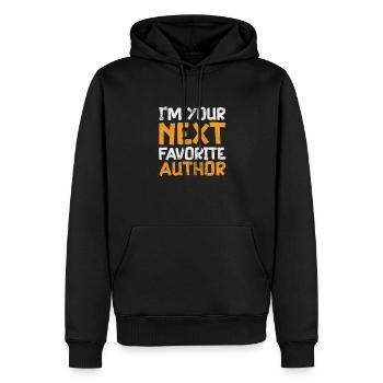 Auteur Auteurs Écrivain Livre Cadeau - Sweat à capuche Premium bio Homme - noir - Devant - Nico (187cm)