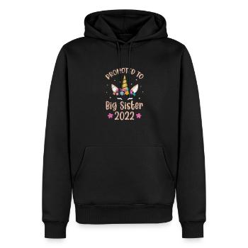 Grande sœur Frère frères et sœurs Cadeau - Sweat à capuche Premium bio Homme - noir - Devant - Nico (187cm)