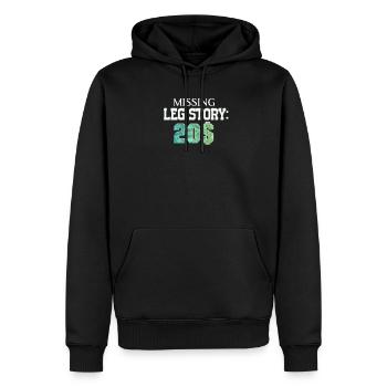 Missing Leg Story Amputierte Prothesenchirurgie - Männer Premium Bio Hoodie - Schwarz - Vorne - Nico (187cm)