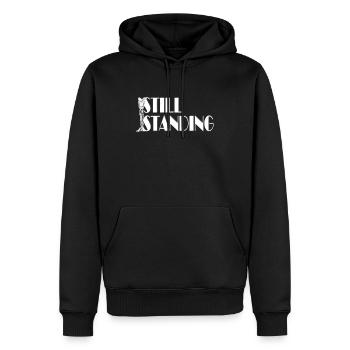 Stehende Beinamputierte Gliedmaßenprothese Bild - Männer Premium Bio Hoodie - Schwarz - Vorne - Nico (187cm)