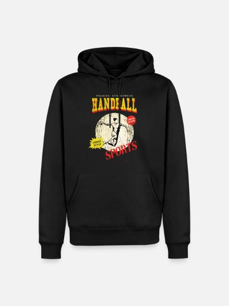 Handball player Handball player Vintage Retro - Men’s Premium Organic Hoodie - black