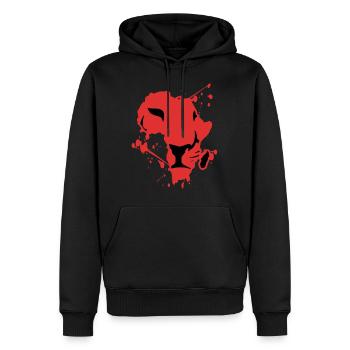 Karte von Afrika Lion Afrikaner - Männer Premium Bio Hoodie - Schwarz - Vorne - Nico (187cm)