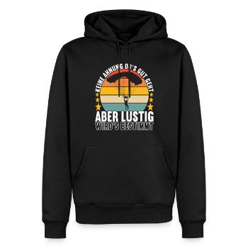 Fallschirmspringer Fallschirmsprung Skydiving - Männer Premium Bio Hoodie - Schwarz - Vorne - Nico (187cm)