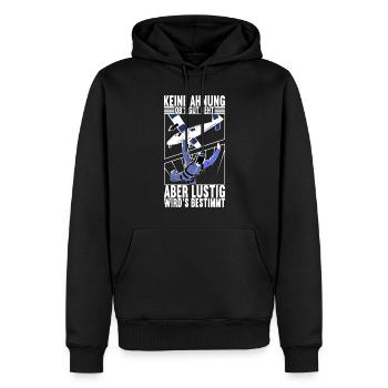 Fallschirmspringer Fallschirmsprung Skydiving - Männer Premium Bio Hoodie - Schwarz - Vorne - Nico (187cm)
