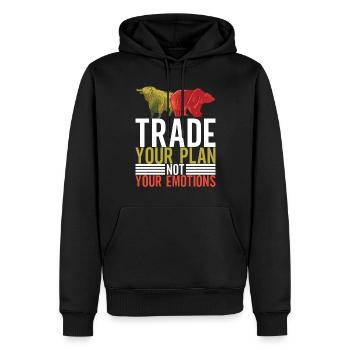Actions Actionnaire Investisseur - Sweat à capuche Premium bio Homme - noir - Devant - Nico (187cm)