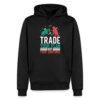 Actions Actionnaire Investisseur - Sweat à capuche Premium bio Homme - noir - Devant - Nico (187cm)