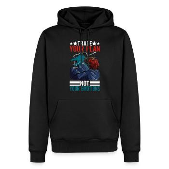 Actions Actionnaire Investisseur - Sweat à capuche Premium bio Homme - noir - Devant - Nico (187cm)