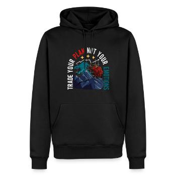 Actions Actionnaire Investisseur - Sweat à capuche Premium bio Homme - noir - Devant - Nico (187cm)