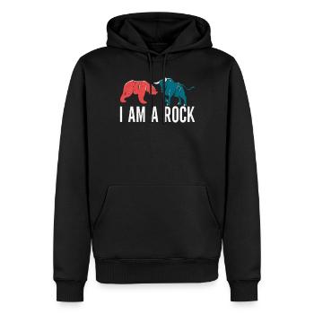 Actions Actionnaire Investisseur - Sweat à capuche Premium bio Homme - noir - Devant - Nico (187cm)