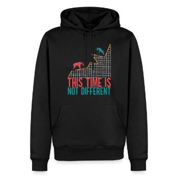 Actions Actionnaire Investisseur - Sweat à capuche Premium bio Homme - noir - Devant - Nico (187cm)