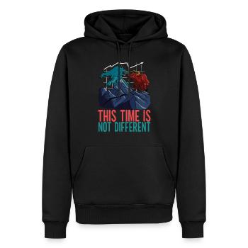 Actions Actionnaire Investisseur - Sweat à capuche Premium bio Homme - noir - Devant - Nico (187cm)