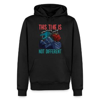 Actions Actionnaire Investisseur - Sweat à capuche Premium bio Homme - noir - Devant - Nico (187cm)