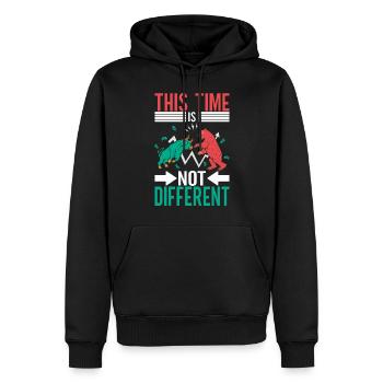Actions Actionnaire Investisseur - Sweat à capuche Premium bio Homme - noir - Devant - Nico (187cm)