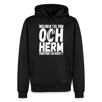 Aachener Slang - Männer Premium Bio Hoodie - Schwarz - Vorne - Nico (187cm)