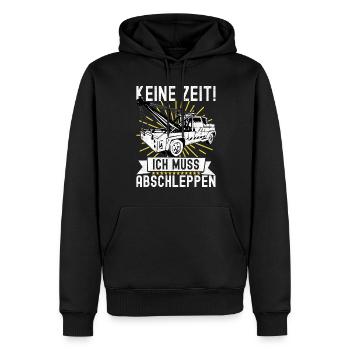 Abschleppwagen Abschleppdienst - Männer Premium Bio Hoodie - Schwarz - Vorne - Nico (187cm)