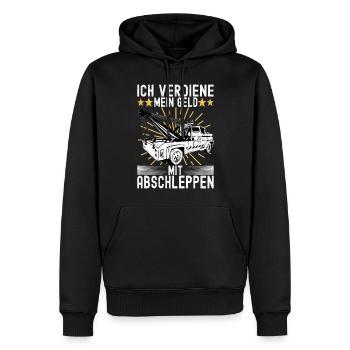 Abschleppwagen Abschleppdienst - Männer Premium Bio Hoodie - Schwarz - Vorne - Nico (187cm)
