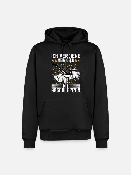 Abschleppwagen Abschleppdienst - Männer Premium Bio Hoodie - Schwarz
