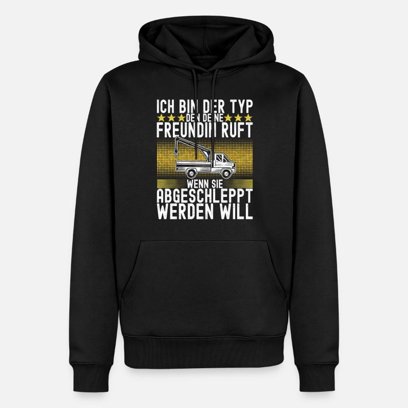 Abschleppwagen Abschleppdienst - Männer Premium Bio Hoodie - Schwarz