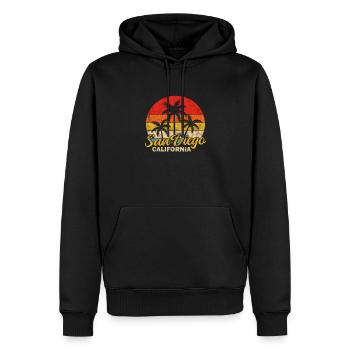 San Diego Kalifornien USA Urlaub Amerika Geschenk - Männer Premium Bio Hoodie - Schwarz - Vorne - Nico (187cm)