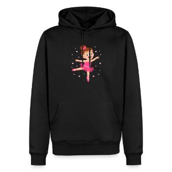 Ballet Ballerine Ballet Danseuse Danse Cadeau - Sweat à capuche Premium bio Homme - noir - Devant - Nico (187cm)