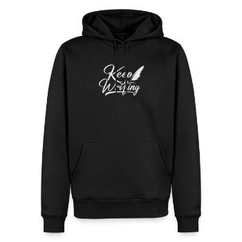Auteur - Sweat à capuche Premium bio Homme - noir - Devant - Nico (187cm)