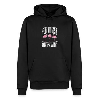 Flamingo Pink Vogel Zoo Sommer Urlaub Geschenk - Männer Premium Bio Hoodie - Schwarz - Vorne - Nico (187cm)
