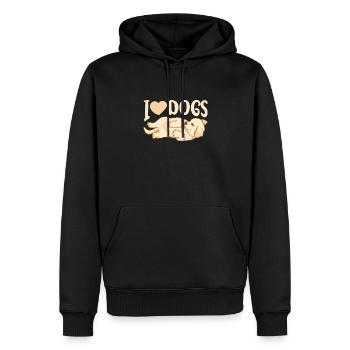 Golden Retriever Goldie Chien Chien Cadeau - Sweat à capuche Premium bio Homme - noir - Devant - Nico (187cm)