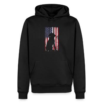 Labrador États-Unis - Sweat à capuche Premium bio Homme - noir - Devant - Nico (187cm)