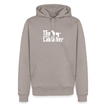 Labrador Vater Hund Hunde Herrchen Geschenk - Männer Premium Bio Hoodie - Taupe - Vorne - Nico (187cm)