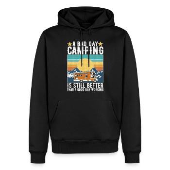 Camping Wohnmobil - Männer Premium Bio Hoodie - Schwarz - Vorne - Nico (187cm)