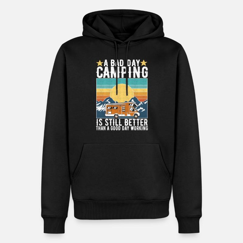 Camping Camping-car - Sweat à capuche Premium bio Homme - noir