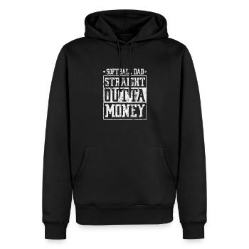 Softball - Sweat à capuche Premium bio Homme - noir - Devant - Nico (187cm)
