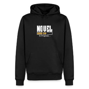 Auteur - Sweat à capuche Premium bio Homme - noir - Devant - Nico (187cm)