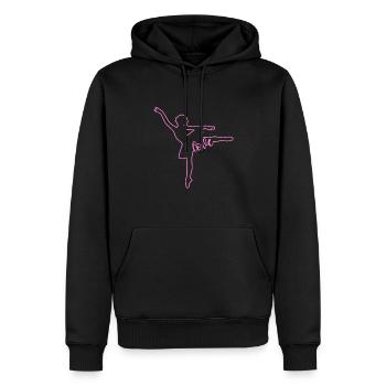 Ballet Ballerine Ballet Danseuse Danse Cadeau - Sweat à capuche Premium bio Homme - noir - Devant - Nico (187cm)