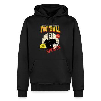 Joueur de football américain Vintage Retro USA Sport - Sweat à capuche Premium bio Homme - noir - Devant - Nico (187cm)