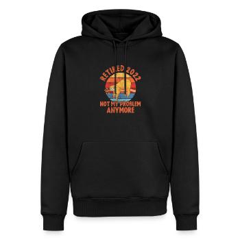 Retirement - Men’s Premium Organic Hoodie - black - Front - Nico (187cm)