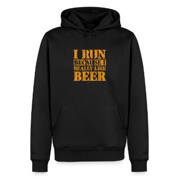 Running Runner Jogging Jogging Runner Gift - Men’s Premium Organic Hoodie - black - Front - Nico (187cm)