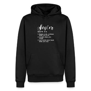 Soeur - Sweat à capuche Premium bio Homme - noir - Devant - Nico (187cm)