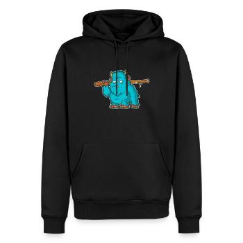 Bassoonist Monster carries an Bassoon for - Männer Premium Bio Hoodie - Schwarz - Vorne - Nico (187cm)