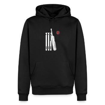 Grillon - Sweat à capuche Premium bio Homme - noir - Devant - Nico (187cm)